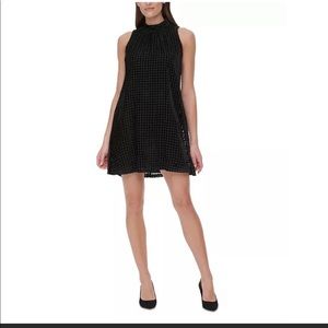Tommy Hilfiger Women's Dress A-Line Velvet Houndstooth
